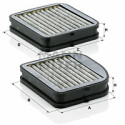 Filtre, air d&#39;habitacle Adsotop MANN-FILTER CUK 22 000-2