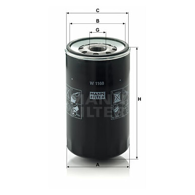 Filtre à huile MANN-FILTER W 1168