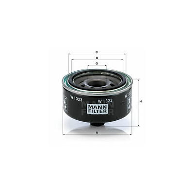 Filtre à huile MANN-FILTER W 1323