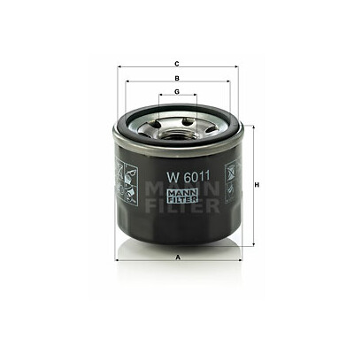 Filtre à huile MANN-FILTER W 6011