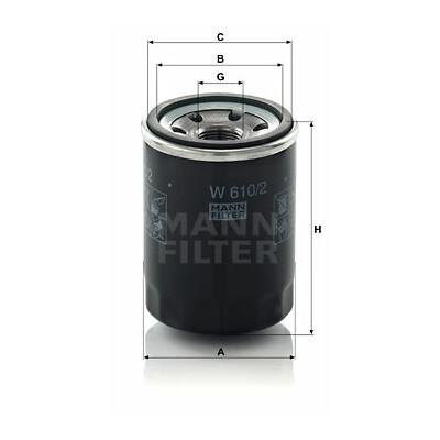 Filtre à huile MANN-FILTER W 610/2