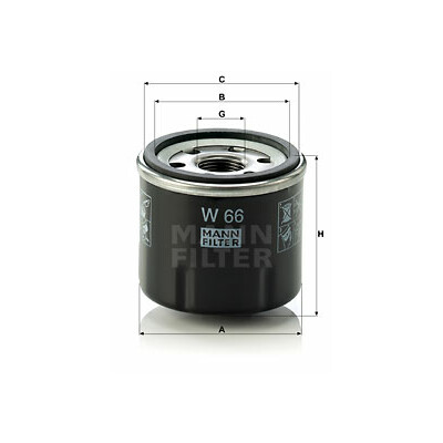 Filtre à huile MANN-FILTER W 66