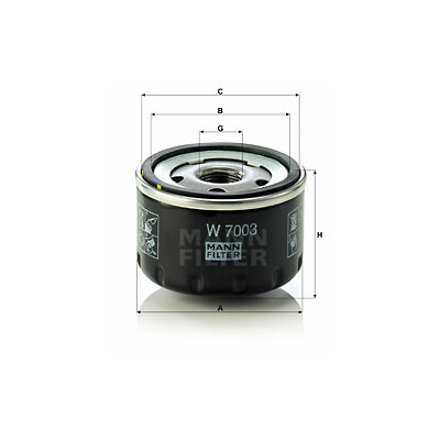 Filtre à huile MANN-FILTER W 7003