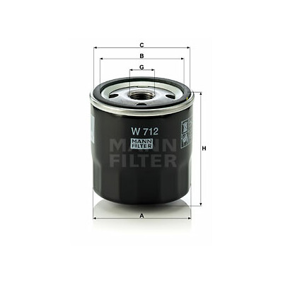 Filtre à huile MANN-FILTER W 712
