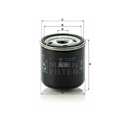 Filtre à huile MANN-FILTER W 712/21