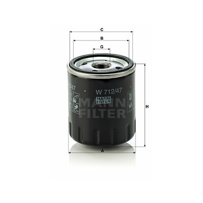 Filtre à huile MANN-FILTER W 712/47