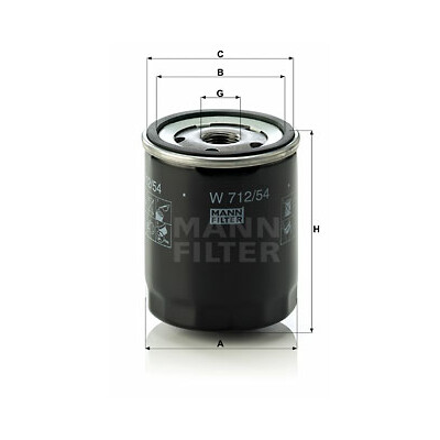 Filtre à huile MANN-FILTER W 712/54