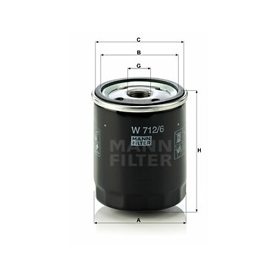 Filtre à huile MANN-FILTER W 712/6