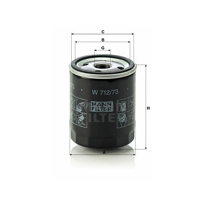 Filtre à huile MANN-FILTER W 712/73