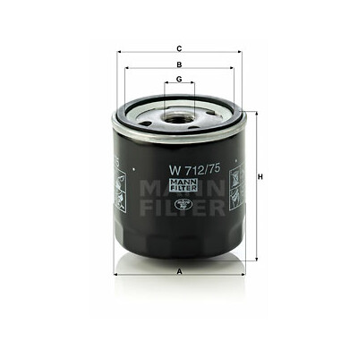 Filtre à huile MANN-FILTER W 712/75