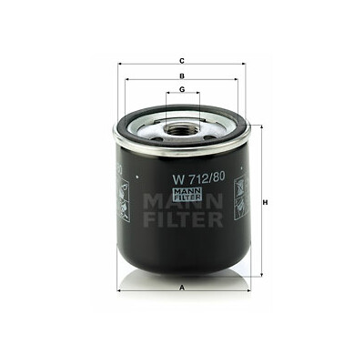 Filtre à huile MANN-FILTER W 712/80