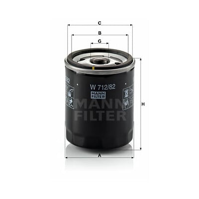 Filtre à huile MANN-FILTER W 712/82