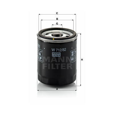 Filtre à huile MANN-FILTER W 712/82