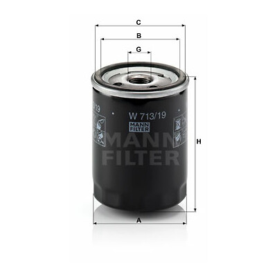 Filtre à huile MANN-FILTER W 713/19