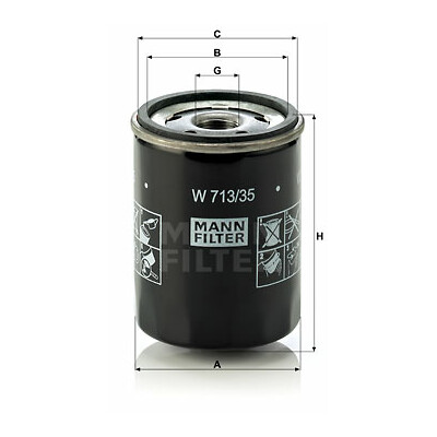 Filtre à huile MANN-FILTER W 713/35