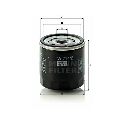 Filtre à huile MANN-FILTER W 714/2