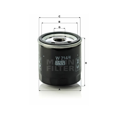 Filtre à huile MANN-FILTER W 714/4