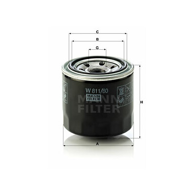 Filtre à huile MANN-FILTER W 811/80