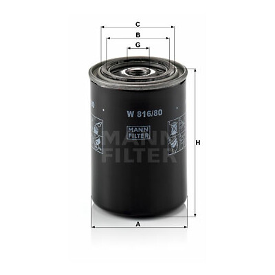 Filtre à huile MANN-FILTER W 816/80