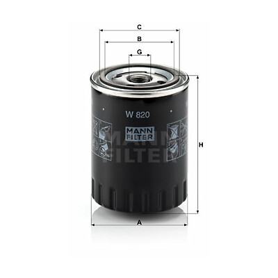 Filtre à huile MANN-FILTER W 820