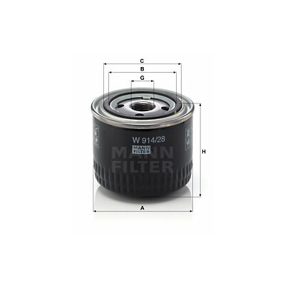 Filtre à huile MANN-FILTER W 914/28