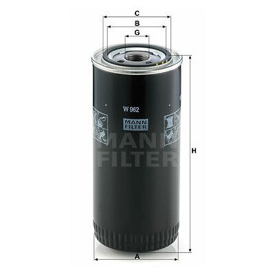 Filtre à huile MANN-FILTER W 962