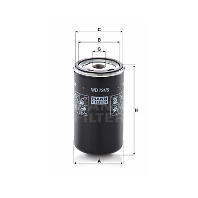 Filtre hydraulique, transmission automatique MANN-FILTER WD 724/6