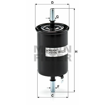 Filtre à carburant MANN-FILTER WK 55/2