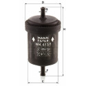 Filtre à carburant MANN-FILTER WK 613/1