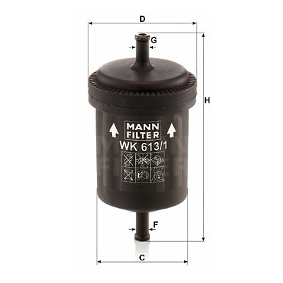 Filtre à carburant MANN-FILTER WK 613/1