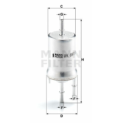 Filtre à carburant MANN-FILTER WK 69/1