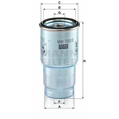 Filtre à carburant MANN-FILTER WK 720/2 x