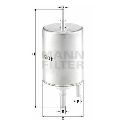 Filtre à carburant MANN-FILTER WK 720/3
