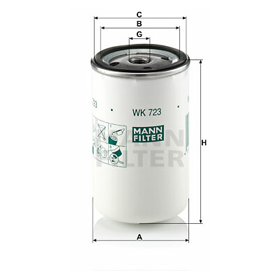 Filtre à carburant MANN-FILTER WK 723