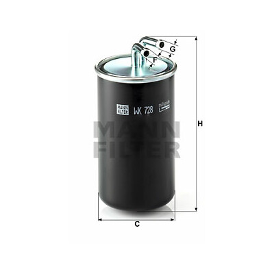 Filtre à carburant MANN-FILTER WK 728