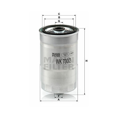 Filtre à carburant MANN-FILTER WK 730/2 x