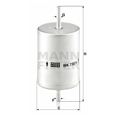 Filtre à carburant MANN-FILTER WK 730/5