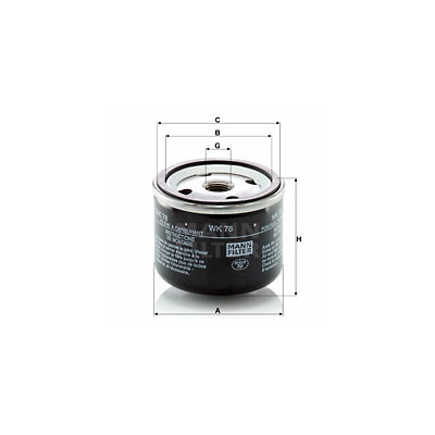 Filtre à carburant MANN-FILTER WK 78