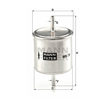 Filtre à carburant MANN-FILTER WK 79