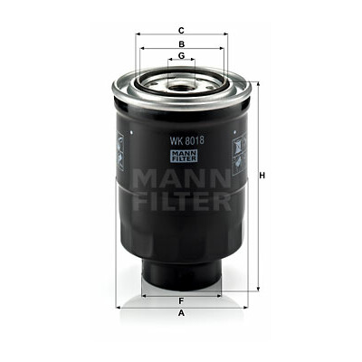 Filtre à carburant MANN-FILTER WK 8018 x