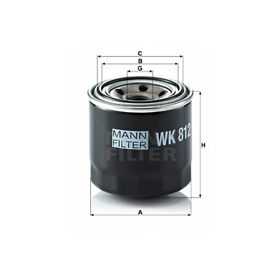 Filtre à carburant MANN-FILTER WK 812