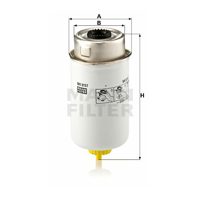 Filtre à carburant MANN-FILTER WK 8157