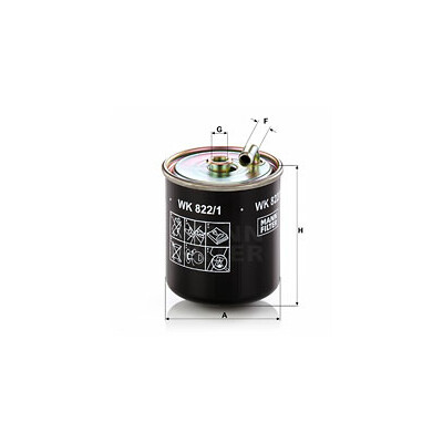 Filtre à carburant MANN-FILTER WK 822/1