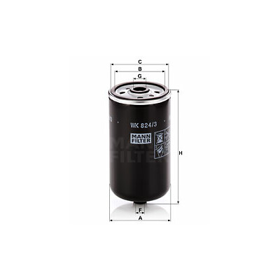 Filtre à carburant MANN-FILTER WK 824/3