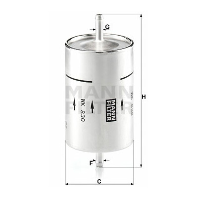 Filtre à carburant MANN-FILTER WK 830