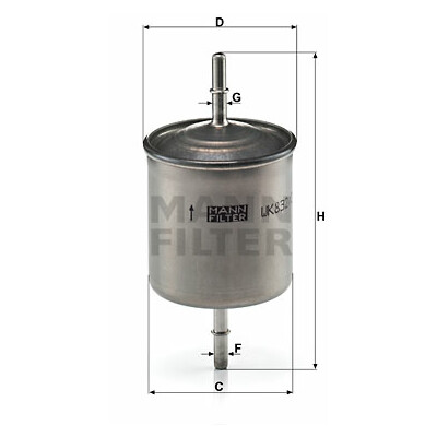 Filtre à carburant MANN-FILTER WK 832/2