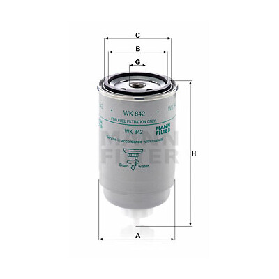Filtre à carburant MANN-FILTER WK 842