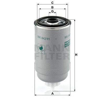Filtre à carburant MANN-FILTER WK 842/11