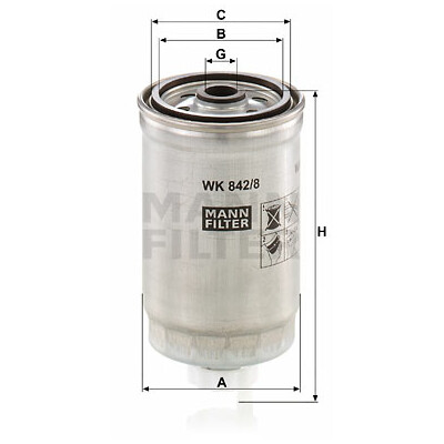 Filtre à carburant MANN-FILTER WK 842/8