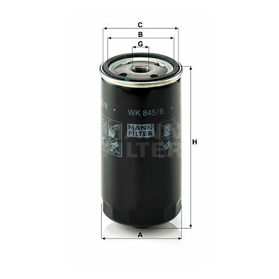 Filtre à carburant MANN-FILTER WK 845/8